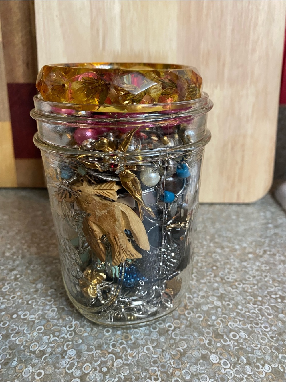 Mystery Jewelry Jar .. lots of Treasures!!